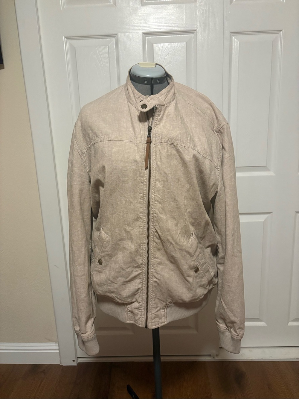 Banana Republic Light Beige Bomber Jacket